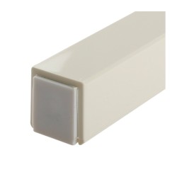 White Plastic Mezuzah Case with Fine Silver Strip... | Plastic Mezuzah