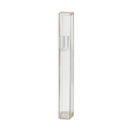 Classic Transparent Plastic Mezuzah Case %96 Silv... | Plastic Mezuzah