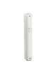 Metallic Look Mezuzah Case with Narrow White Silv... | Plastic Mezuzah