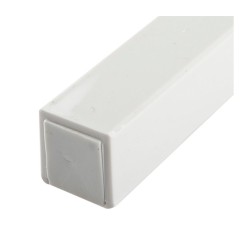 Classic White Plastic Mezuzah Case Silver Shin fo... | Plastic Mezuzah