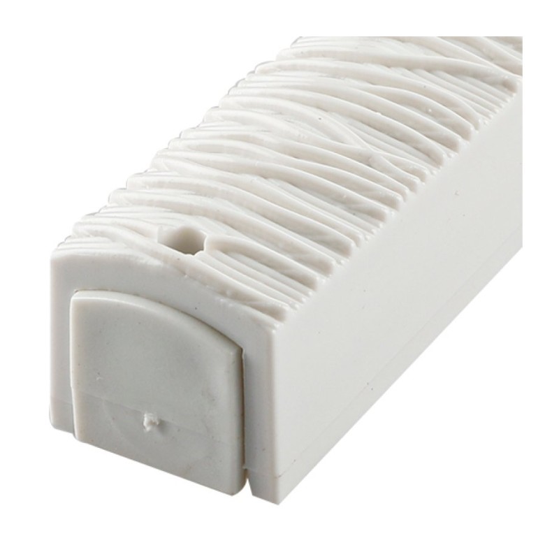 White Plastic Mezuzah Case with Thread Design Sil... | Plastic Mezuzah