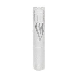 Transparent Plastic Mezuzah Case with Western Wal... | Plastic Mezuzah