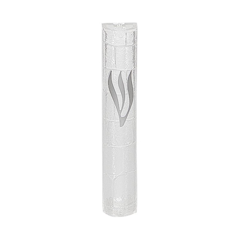 Transparent Plastic Mezuzah Case with Western Wal... | Plastic Mezuzah