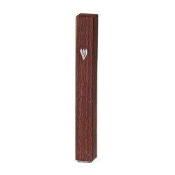 Wood like Plastic Mezuzah Case Dark Brown %96 Opt... | Plastic Mezuzah