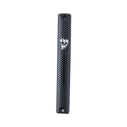 Metallic Look Mezuzah Case with Gray Black Checke... | Plastic Mezuzah