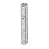 Clear Plastic Mezuzah Case Dark Silver Speckles %... | Plastic Mezuzah