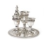 Silver Plated 4 Piece Havdalah Set Beaded Regency D... | Havdalah Sets