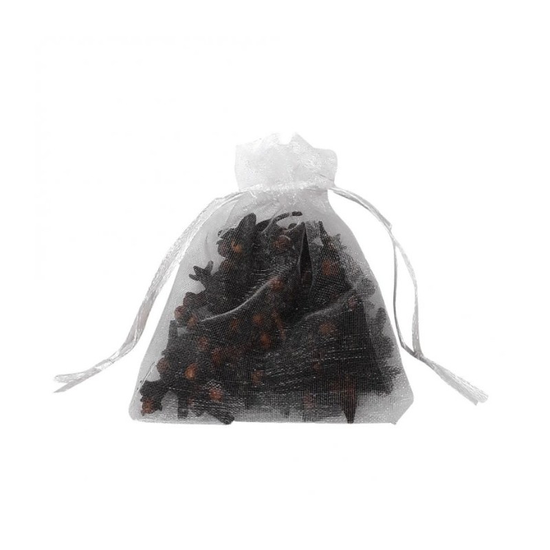 Small Havdalah Spice Bag with Cloves Sheer White | Havdala Candles