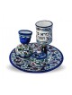 4 Piece Ceramic Armenian Havdalah Set Colorful Blue... | Havdalah Sets