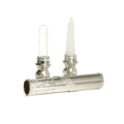 Silver Plated 2 Piece Havdalah Wand Candle Spice Ho... | Havdalah Sets