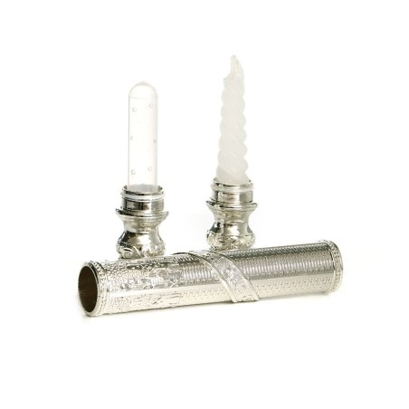 Silver Plated 2 Piece Havdalah Wand Candle Spice Ho... | Havdalah Sets