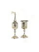 Two Piece Havdalah Set Spice Candle Holder Silver P... | Havdalah Sets
