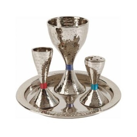 Yair Emanuel Contemporary Style Havdalah Set Hammer... | Havdalah Sets