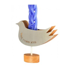 Shraga Landesman Engraved Dove Candle Holder Wood a... | Havdalah Sets