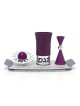 Agayof Aluminum Havdalah Set Modern Design Purple | Havdalah Sets