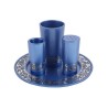 Yair Emanuel Aluminum Havdalah Set with Silver Pome... | Havdalah Sets