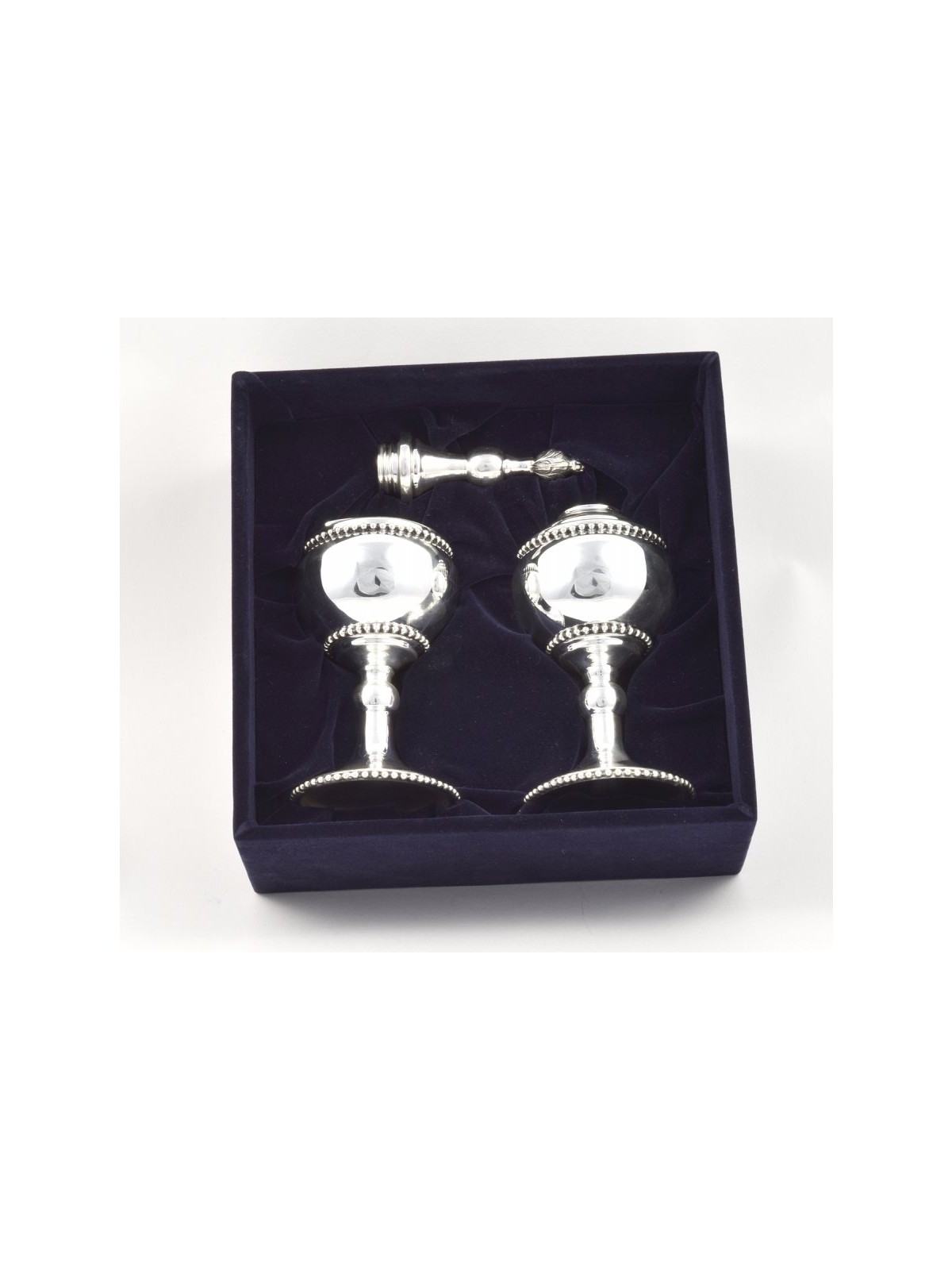 Large Sterling Silver Havdalah Set Beaded Design | Havdalah Sets