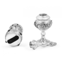 Sterling Silver Havdalah Set with Spice Box and Can... | Havdalah Sets