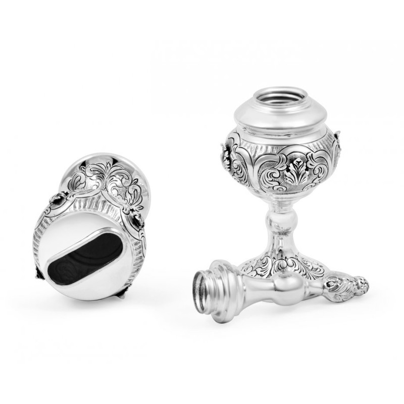 Sterling Silver Havdalah Set with Spice Box and Can... | Havdalah Sets