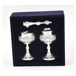 Sterling Silver Havdalah Set with Spice Box and Can... | Havdalah Sets