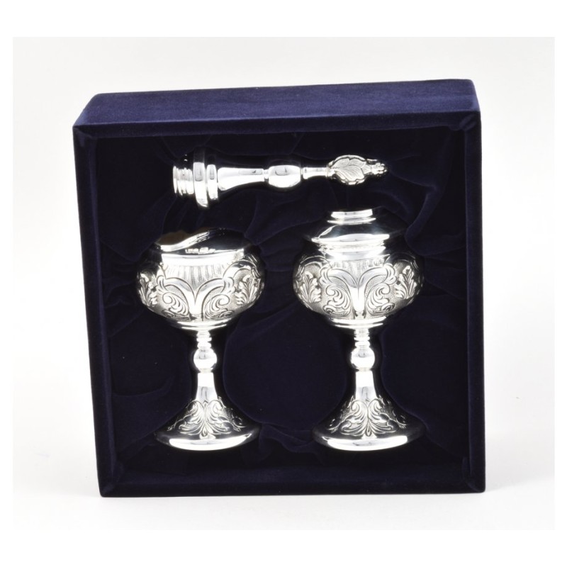 Sterling Silver Havdalah Set with Spice Box and Can... | Havdalah Sets