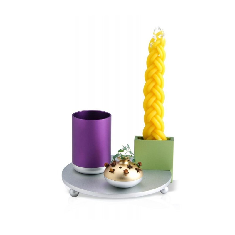 Dabbah Judaica 4 Piece Anodized Aluminum Havdalah S... | Havdalah Sets