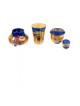 Yair Emanuel Hand Painted Compact Shabbat Candlesti... | Havdalah Sets