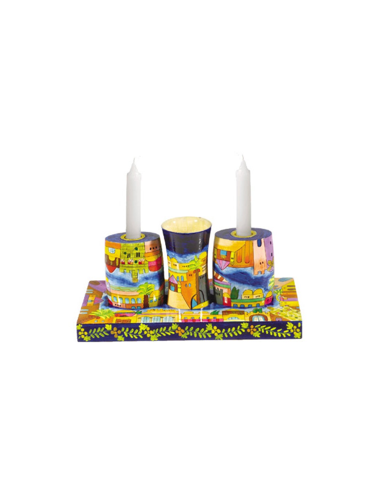 Yair Emanuel Shabbat Candles and Havdalah Set Hand ... | Havdalah Sets