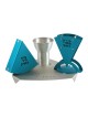 Shraga Landesman Turquoise and Silver 4 Piece Havda... | Havdalah Sets