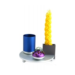 Dabbah Judaica 4 Piece Anodized Aluminum Havdalah S... | Havdalah Sets