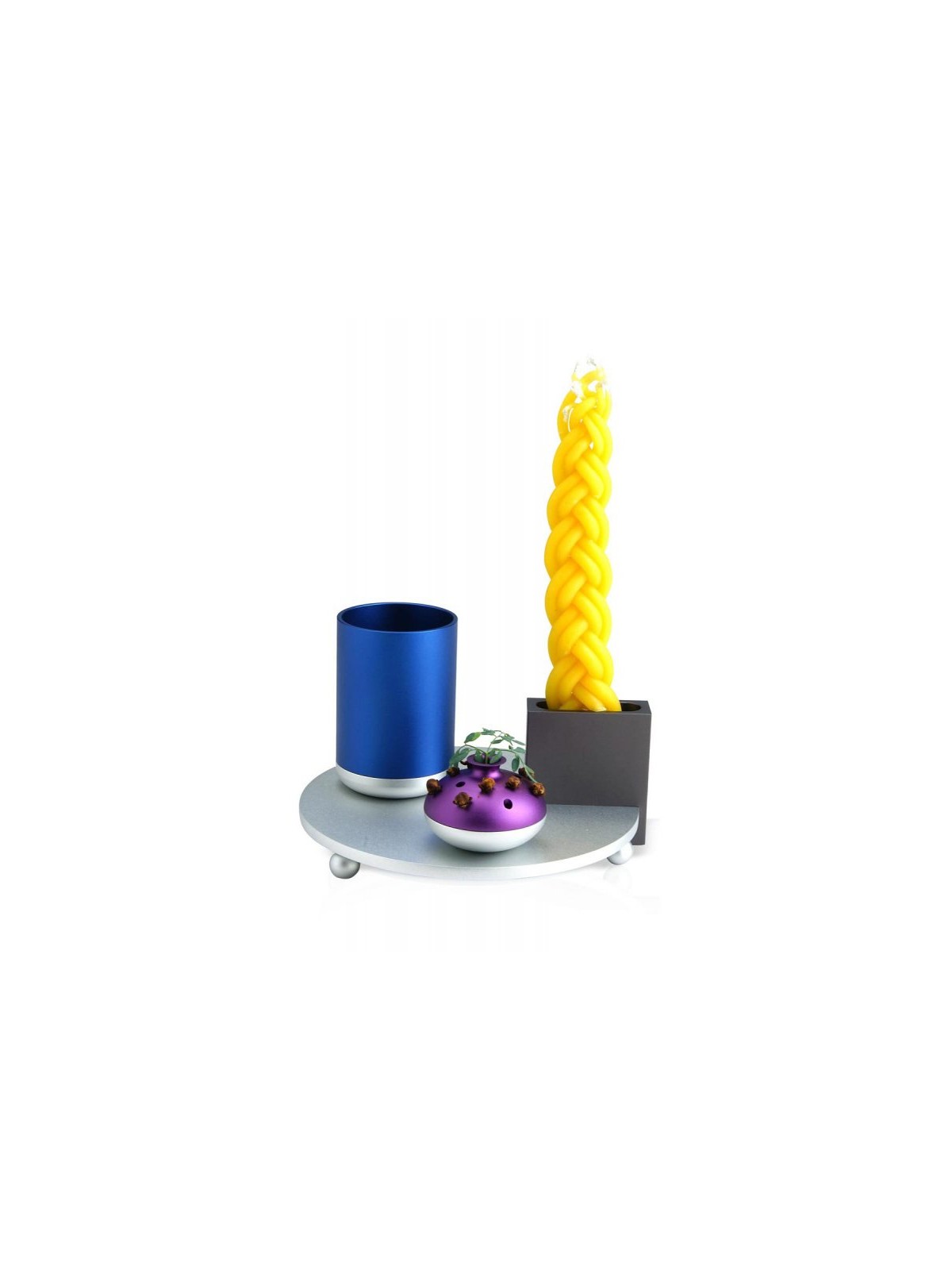 Dabbah Judaica 4 Piece Anodized Aluminum Havdalah S... | Havdalah Sets