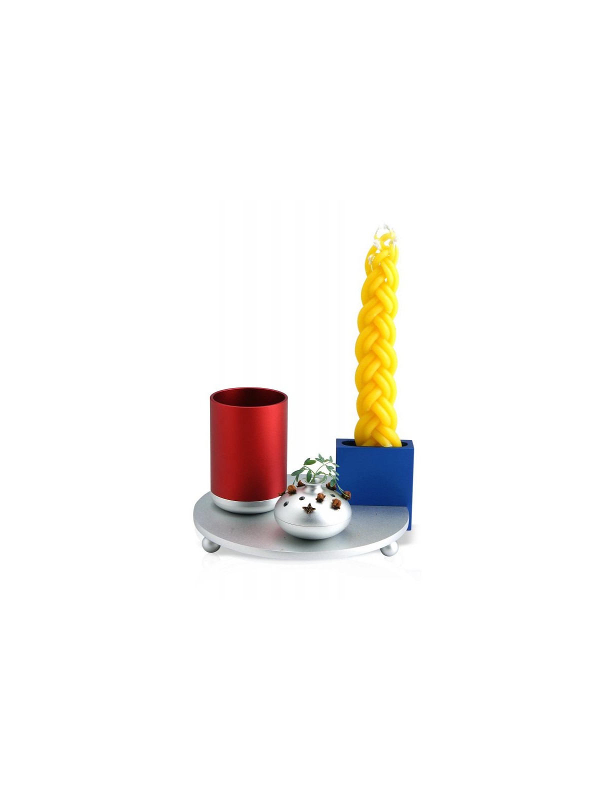 Dabbah Judaica 4 Piece Anodized Aluminum Havdalah S... | Havdalah Sets