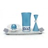 Agayof Aluminum Havdalah Set Modern Design Teal | Havdalah Sets