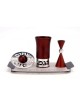 Agayof Aluminum Havdalah Set Modern Design Brown | Havdalah Sets