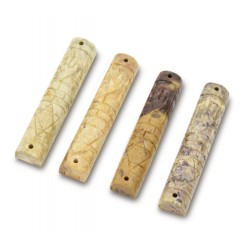 Jerusalem Stone Mezuzah Case Set of Four with Star ... | Stone Mezuzah