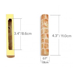 Jerusalem Stone Mezuzah Case with Western Wall Imag... | Stone Mezuzah