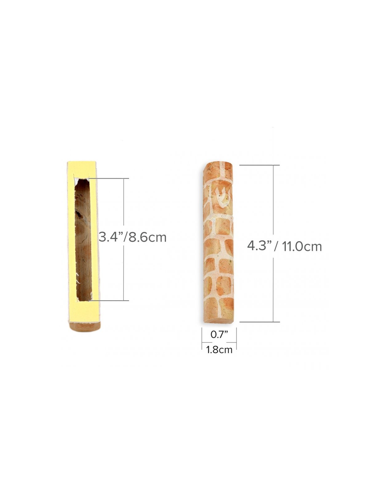 Jerusalem Stone Mezuzah Case with Western Wall Imag... | Stone Mezuzah