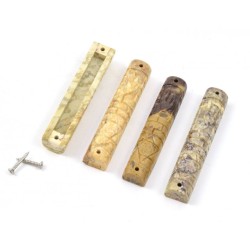 Jerusalem Stone Mezuzah Case Set of Four with Elong... | Stone Mezuzah