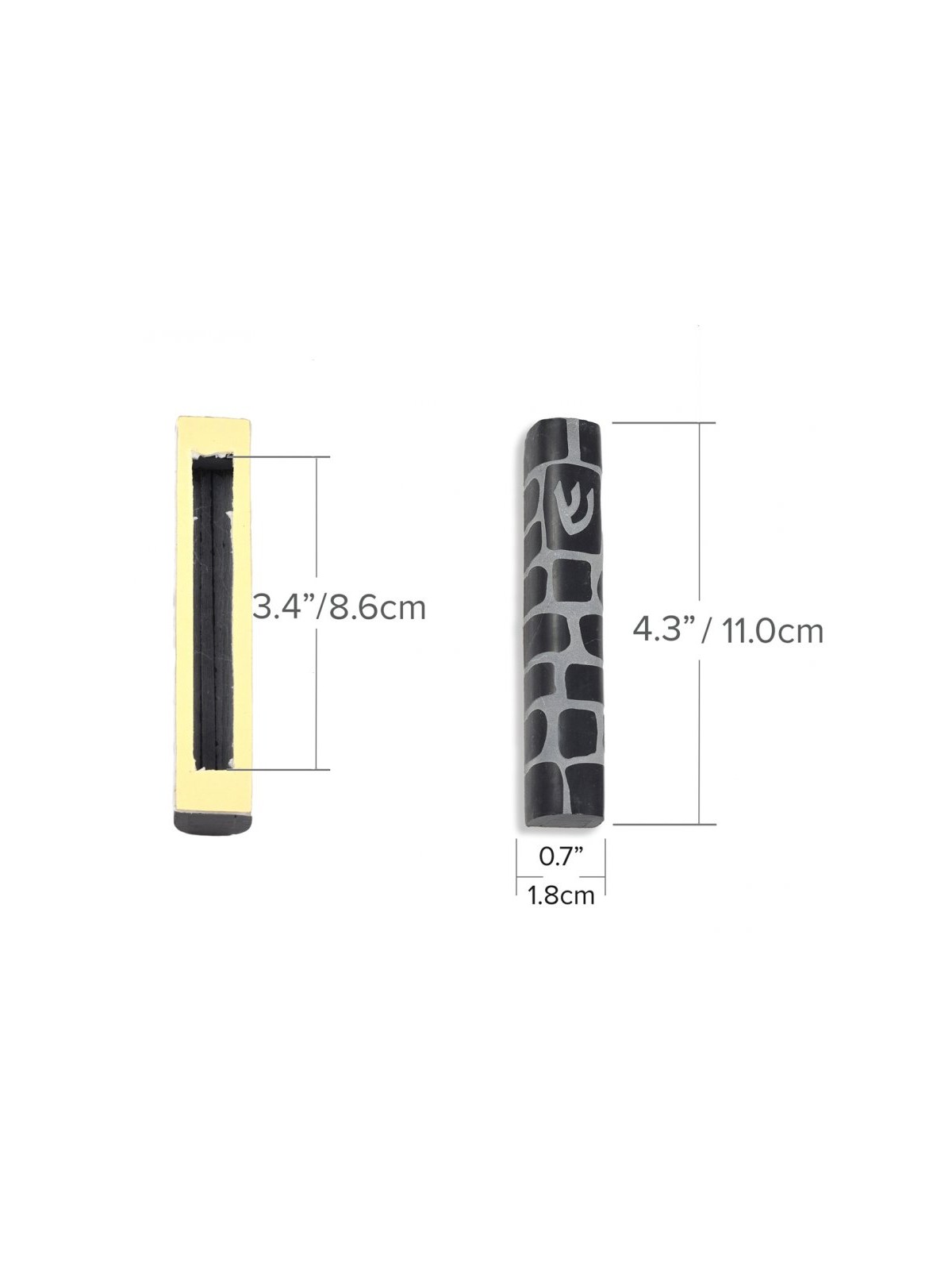 Jerusalem Stone Mezuzah Case with Western Wall Imag... | Stone Mezuzah