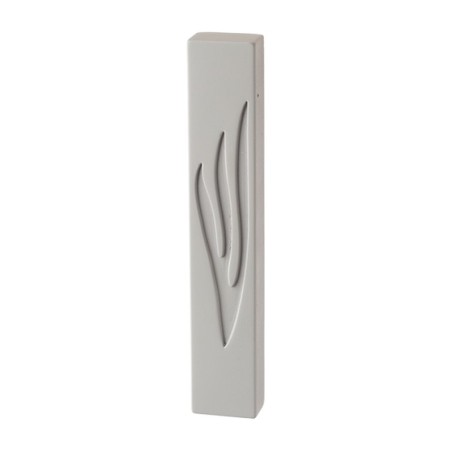 Gray Polyresin Mezuzah Case Decorative Elongated Sh... | Stone Mezuzah