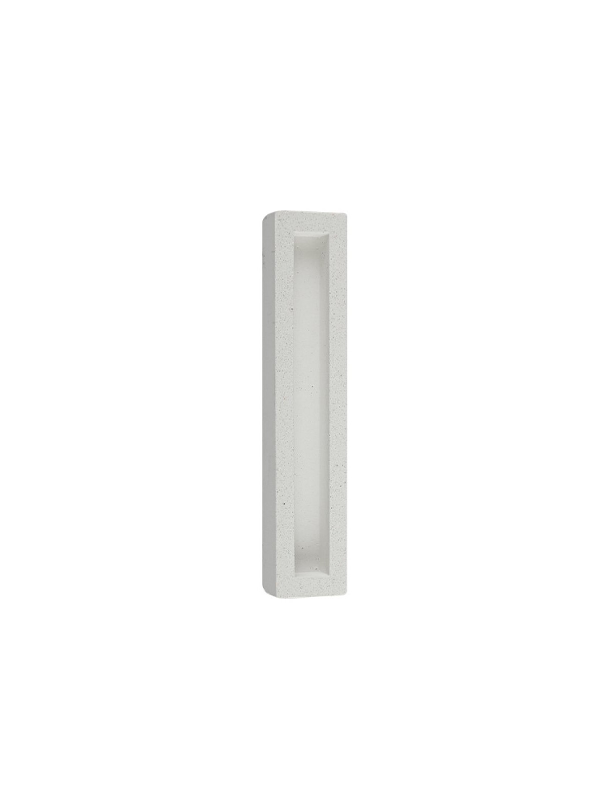 Gray Polyresin Mezuzah Case with Stone Effect Silve... | Stone Mezuzah
