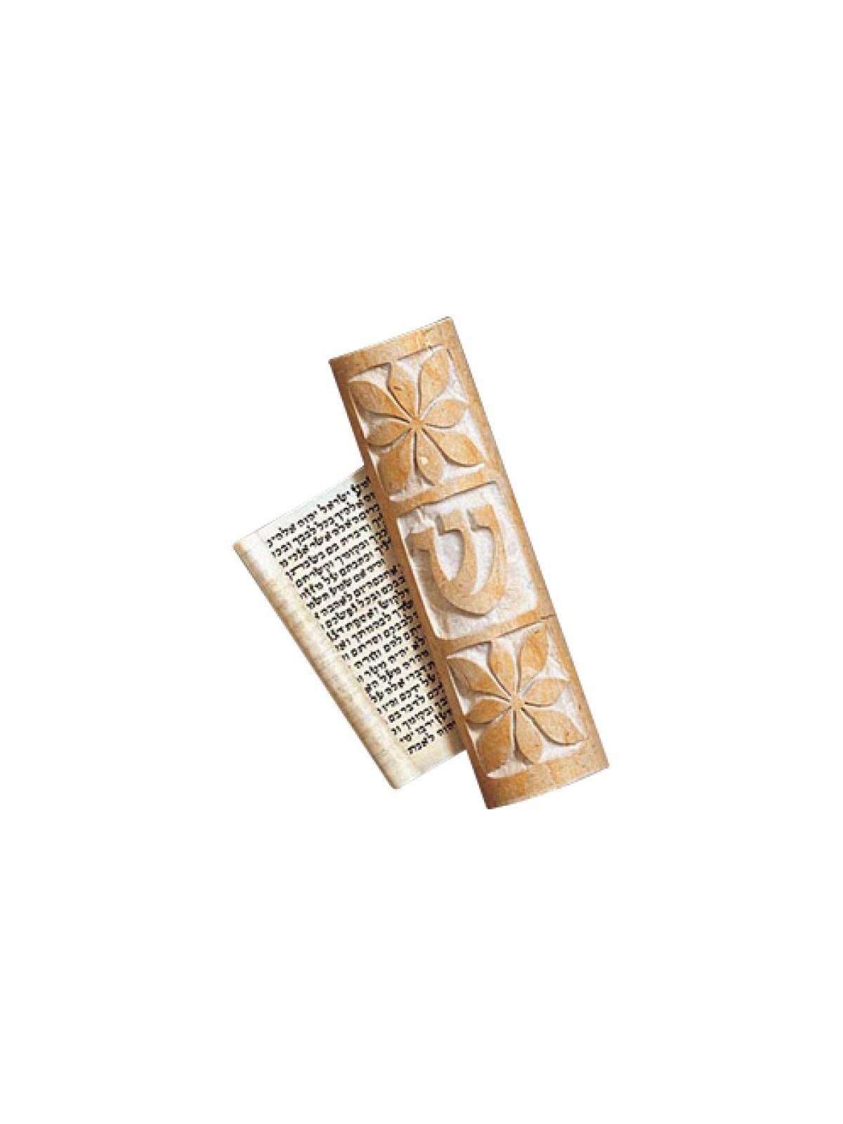 Caesarea Arts Jerusalem Stone Mezuzah Case Coronet | Stone Mezuzah