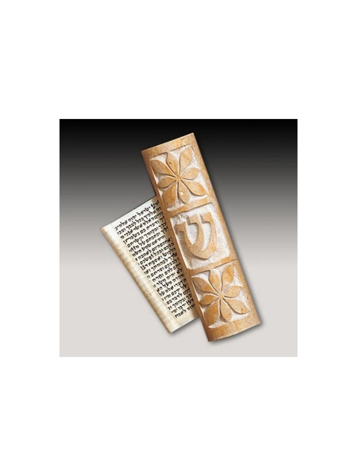 Caesarea Arts Jerusalem Stone Mezuzah Case Coronet | Stone Mezuzah