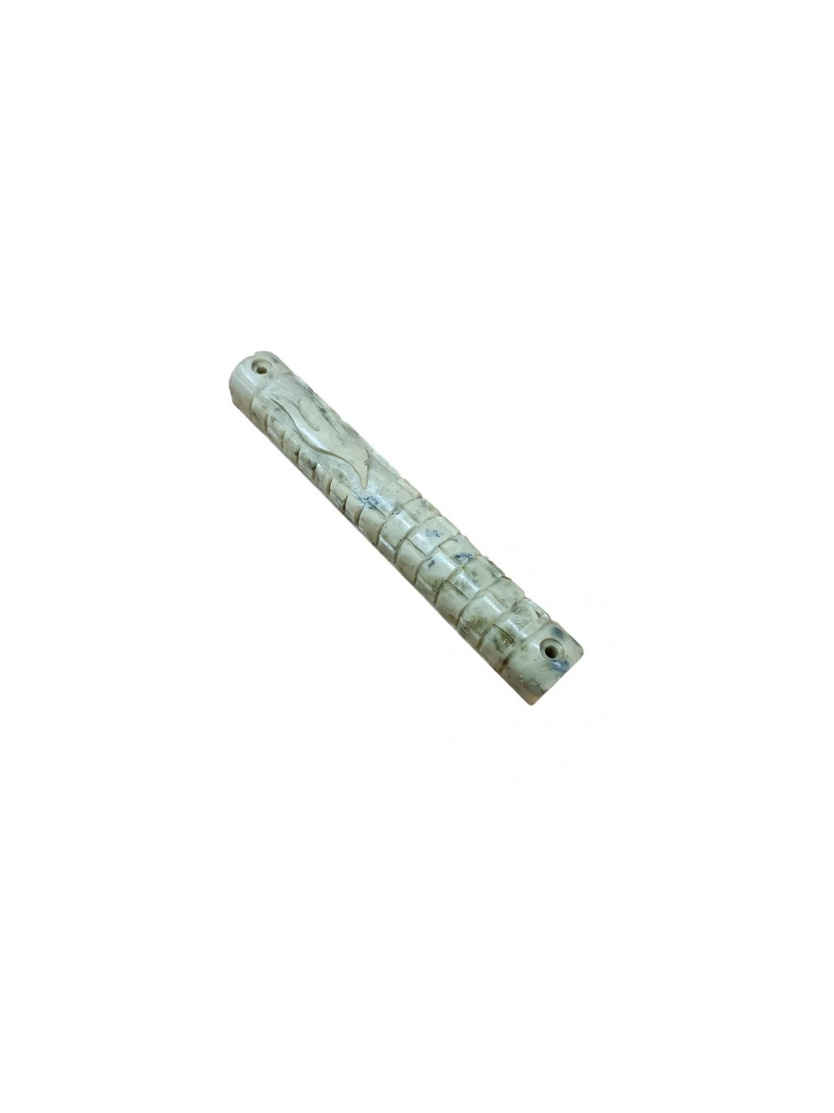 Jerusalem Stone Round Mezuzah Case Set of 4 with We... | Stone Mezuzah