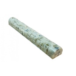 Jerusalem Stone Round Mezuzah Case Set of 4 with We... | Stone Mezuzah