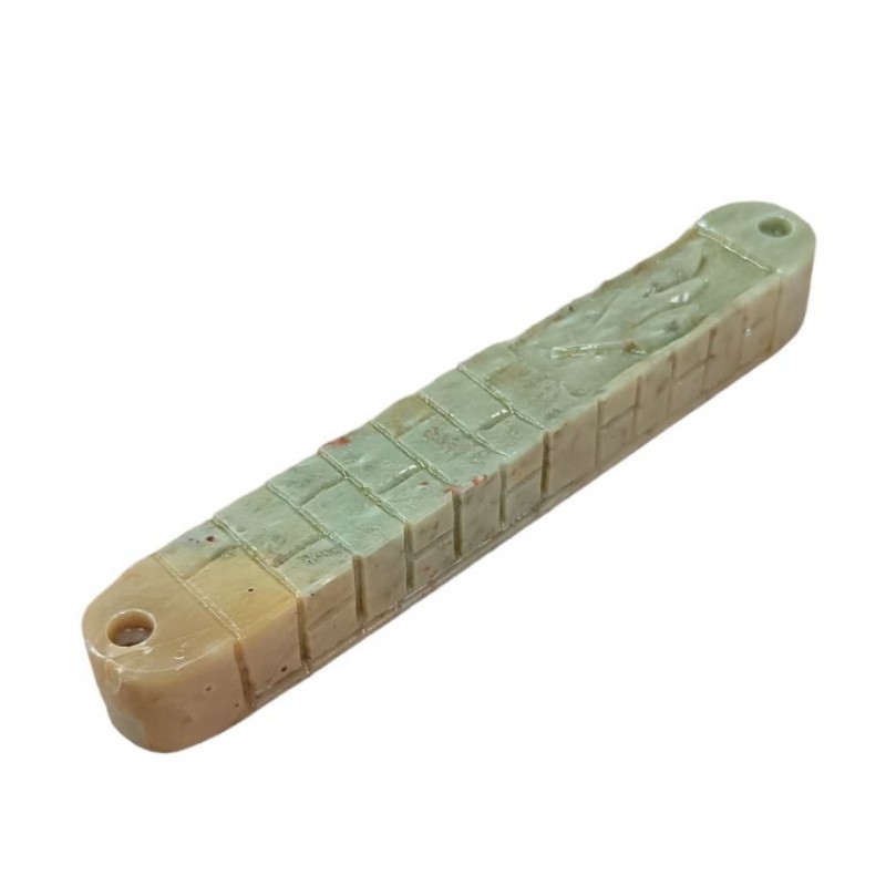 Jerusalem Stone Flat Mezuzah Case Set of Four with ... | Stone Mezuzah