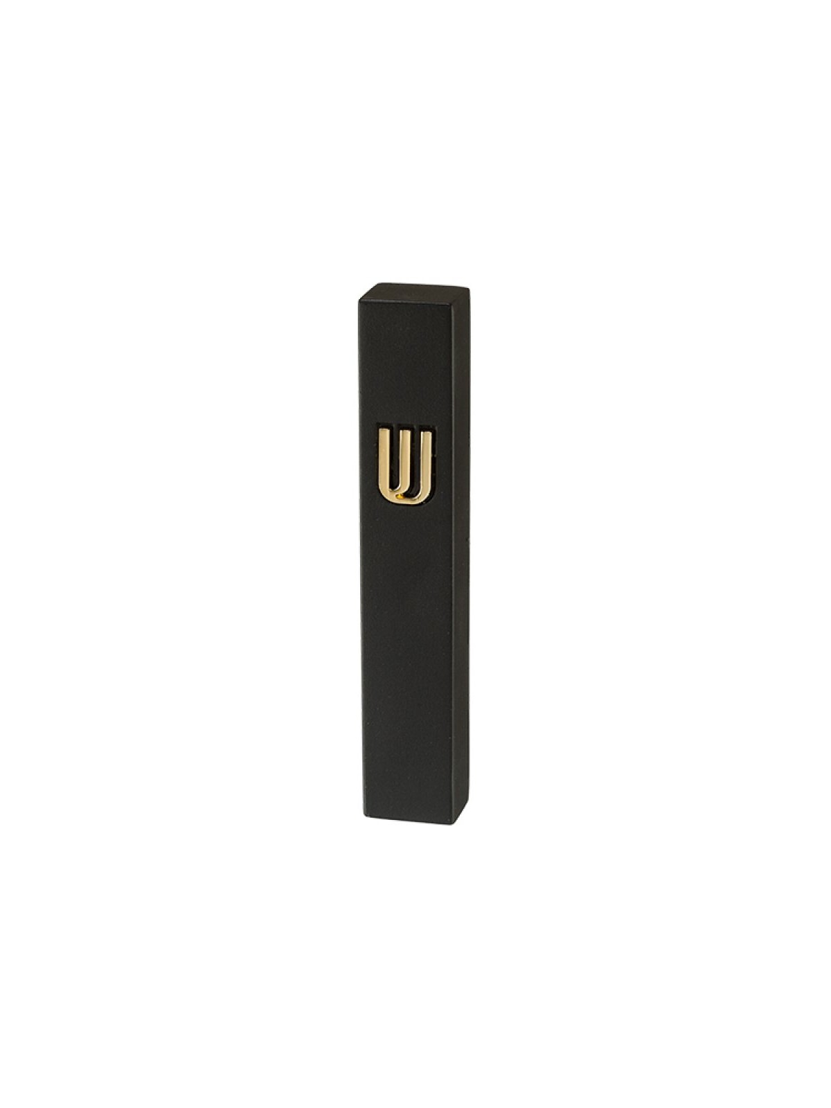 Black Polyresin Mezuzah Case with Stone Effect Gold... | Stone Mezuzah