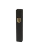 Black Polyresin Mezuzah Case with Stone Effect Gold... | Stone Mezuzah