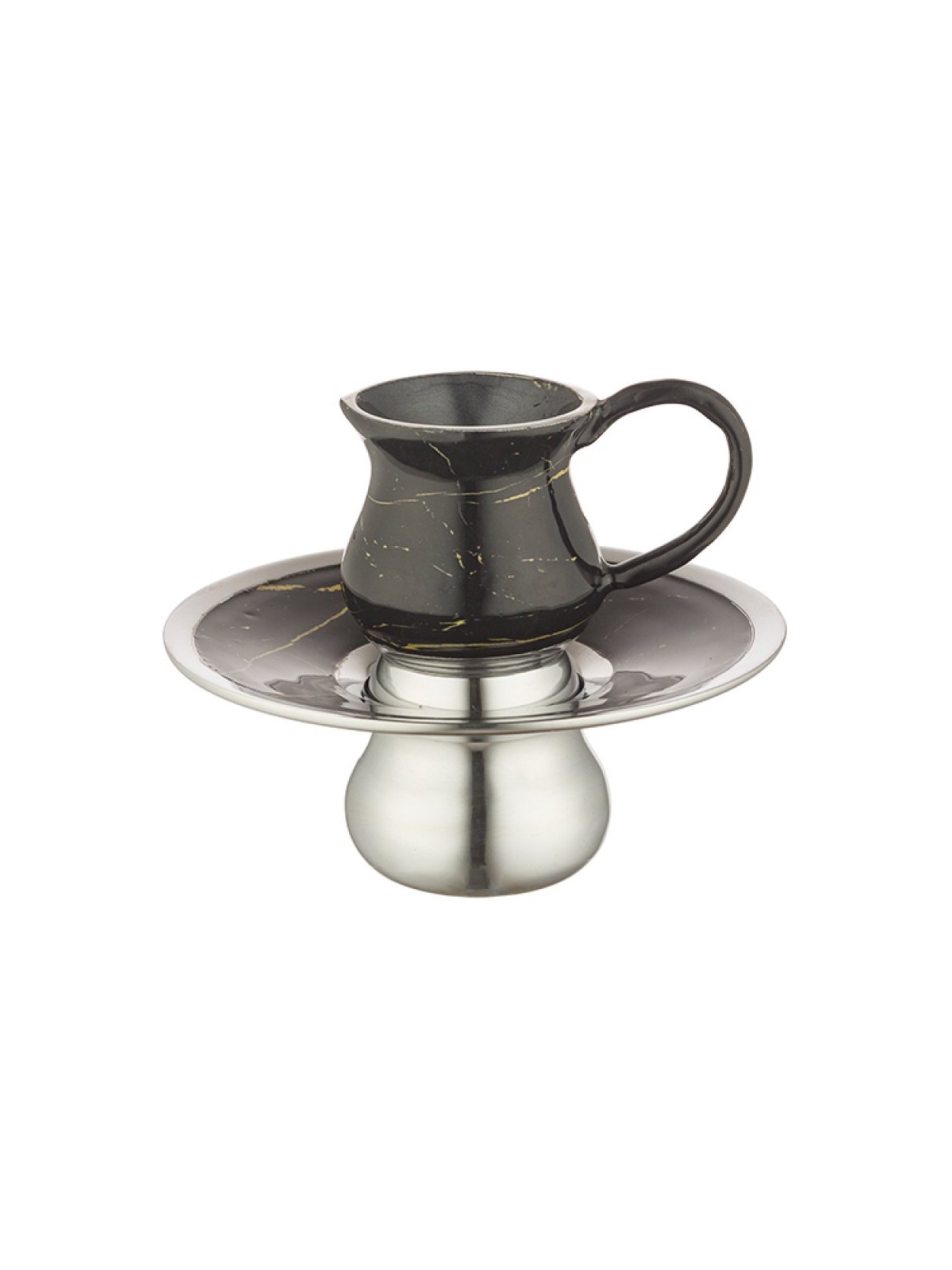 Two Piece Mayim Achronim Set Black with Gold Marbl... | Mayim Achronim