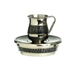 Three Piece Mayim Achronim Set Silver Stainless St... | Mayim Achronim